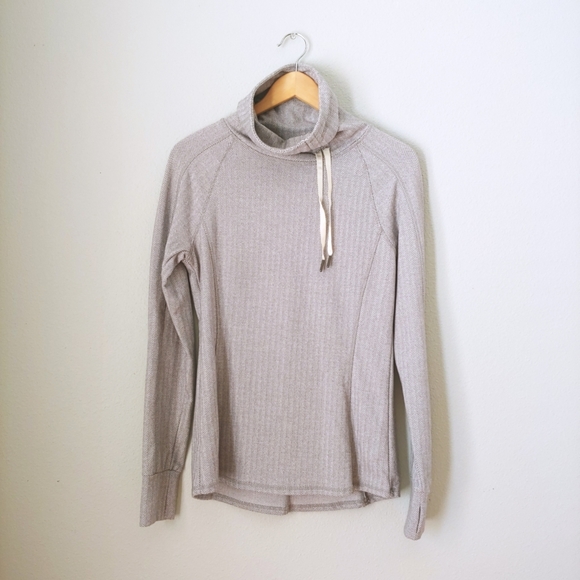 Kyodan | Gray Longsleeved Drawstring Turtleneck Pullover Shirt - Picture 7 of 14